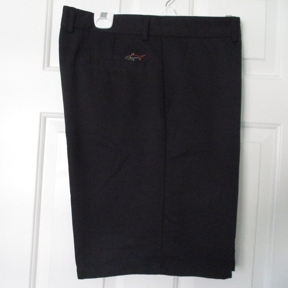 Greg Norman for Tasso Elba Mens Flat Front Black Golf Short Pant - Size 36W*